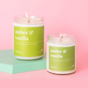 Amber and Vanilla Soy Candle - Petite