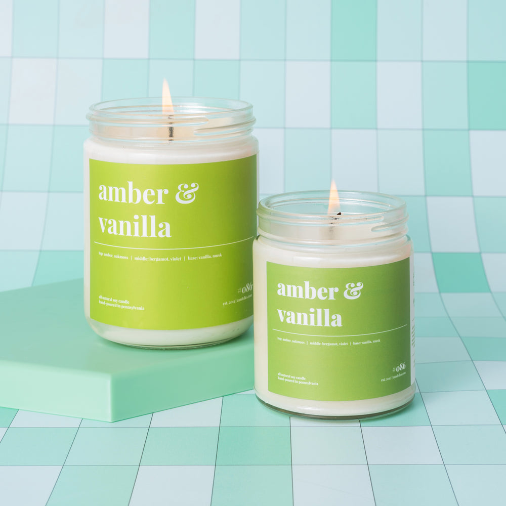 Amber and Vanilla Soy Candle - Petite