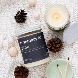 Rosemary and Pine Soy Candle - Petite