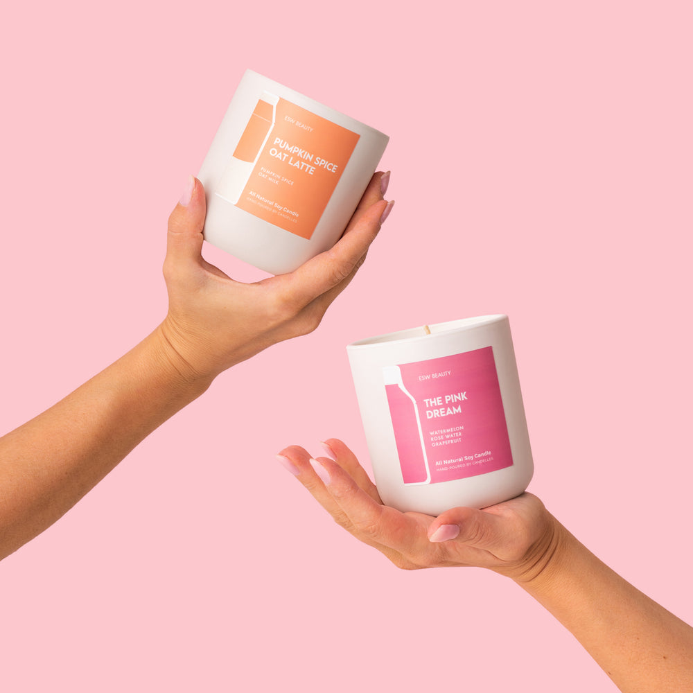 
            
                Load image into Gallery viewer, ESW Beauty Inspired Soy Candle: The Pink Dream
            
        
