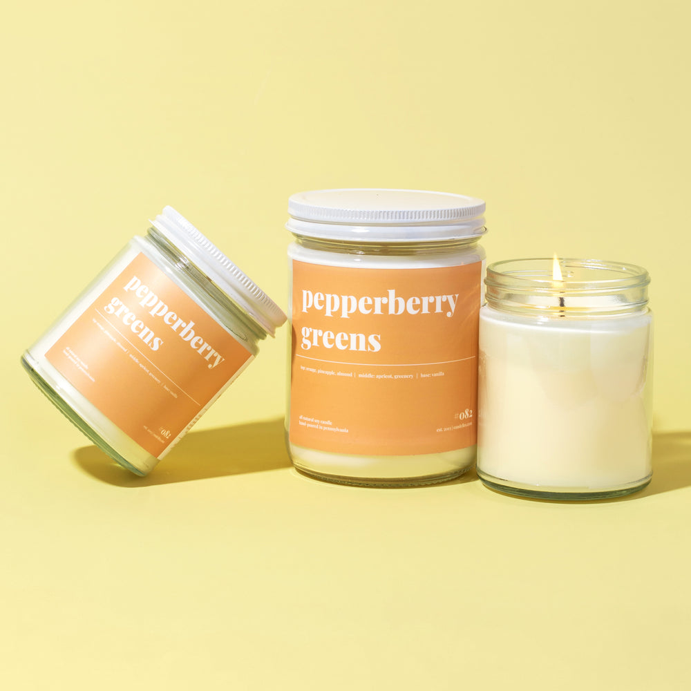 
            
                Load image into Gallery viewer, Pepperberry Greens Soy Candle - Standard
            
        