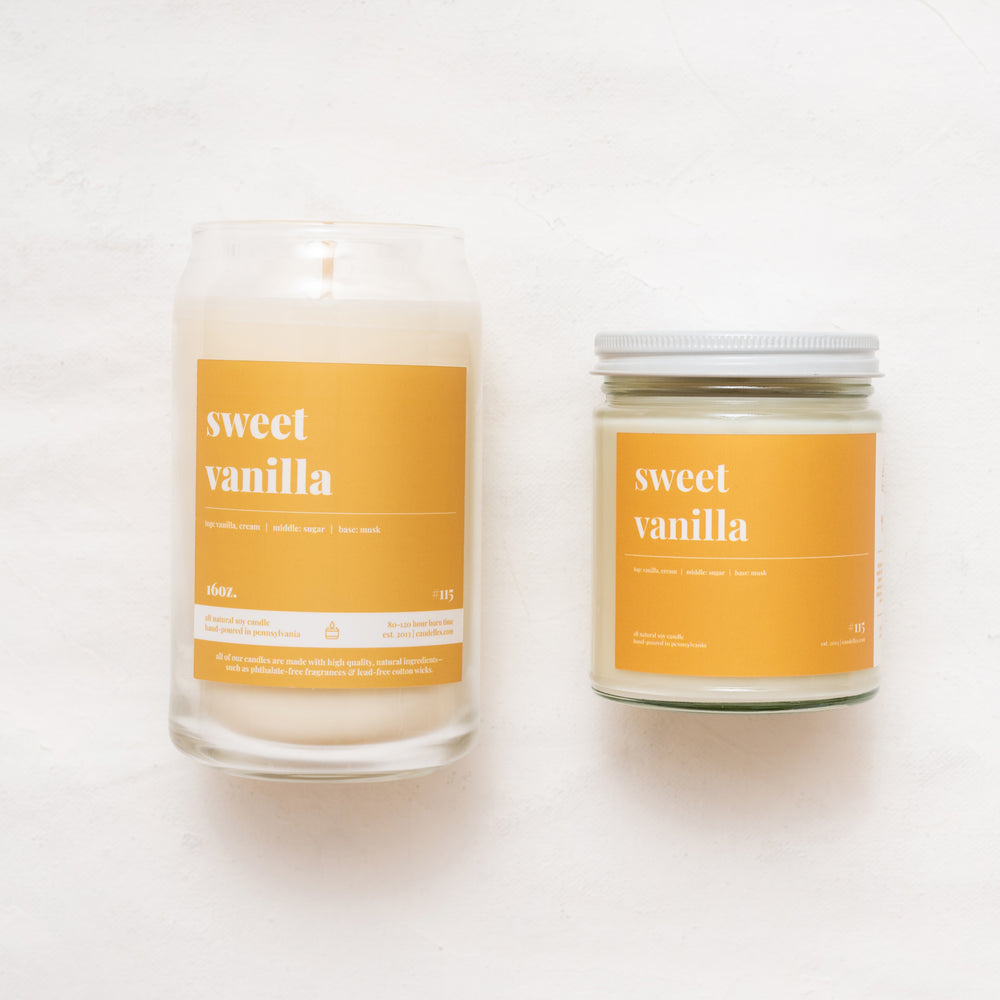 Sweet Vanilla Soy Candle - Can Vessel