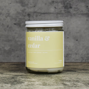 Vanilla and Cedar Soy Candle - Standard