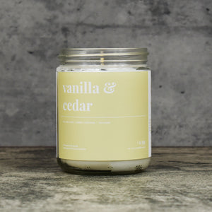 Vanilla and Cedar Soy Candle - Standard