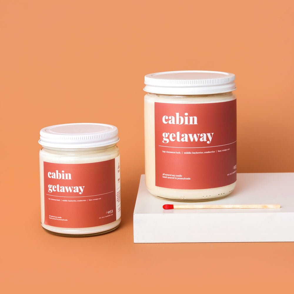
            
                Load image into Gallery viewer, Cabin Getaway Soy Candle - Standard
            
        