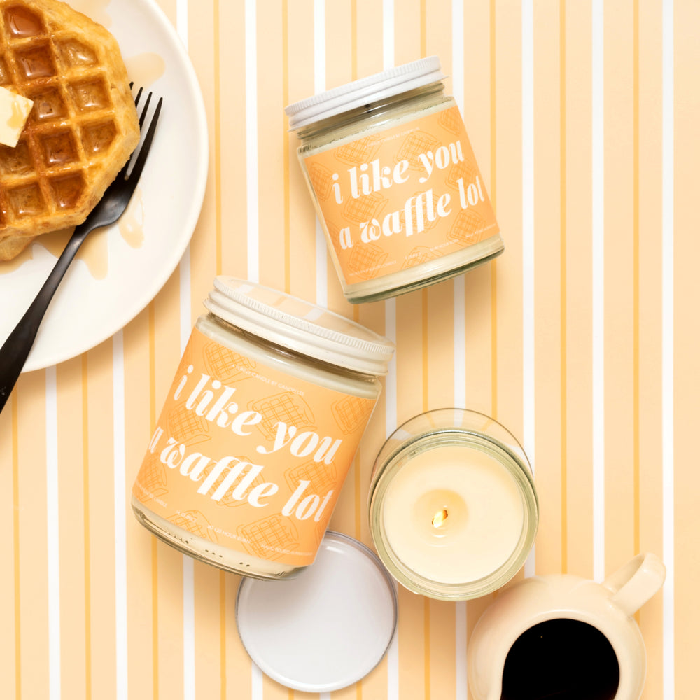 "I Like You A Waffle Lot" Soy Candle - Petite