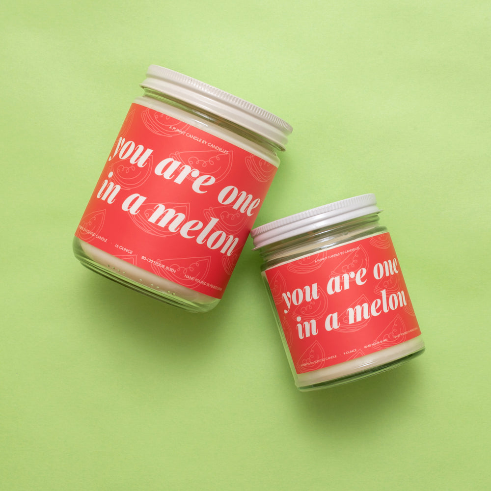 
            
                Load image into Gallery viewer, &amp;quot;You Are One In A Melon&amp;quot; Soy Candle - Petite
            
        
