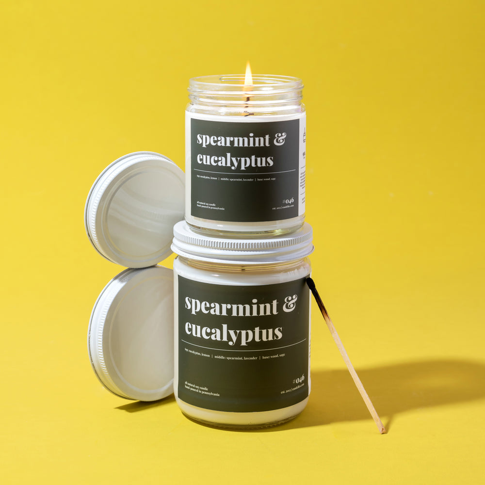 
            
                Load image into Gallery viewer, Spearmint &amp;amp; Eucalyptus Soy Candle - Petite
            
        