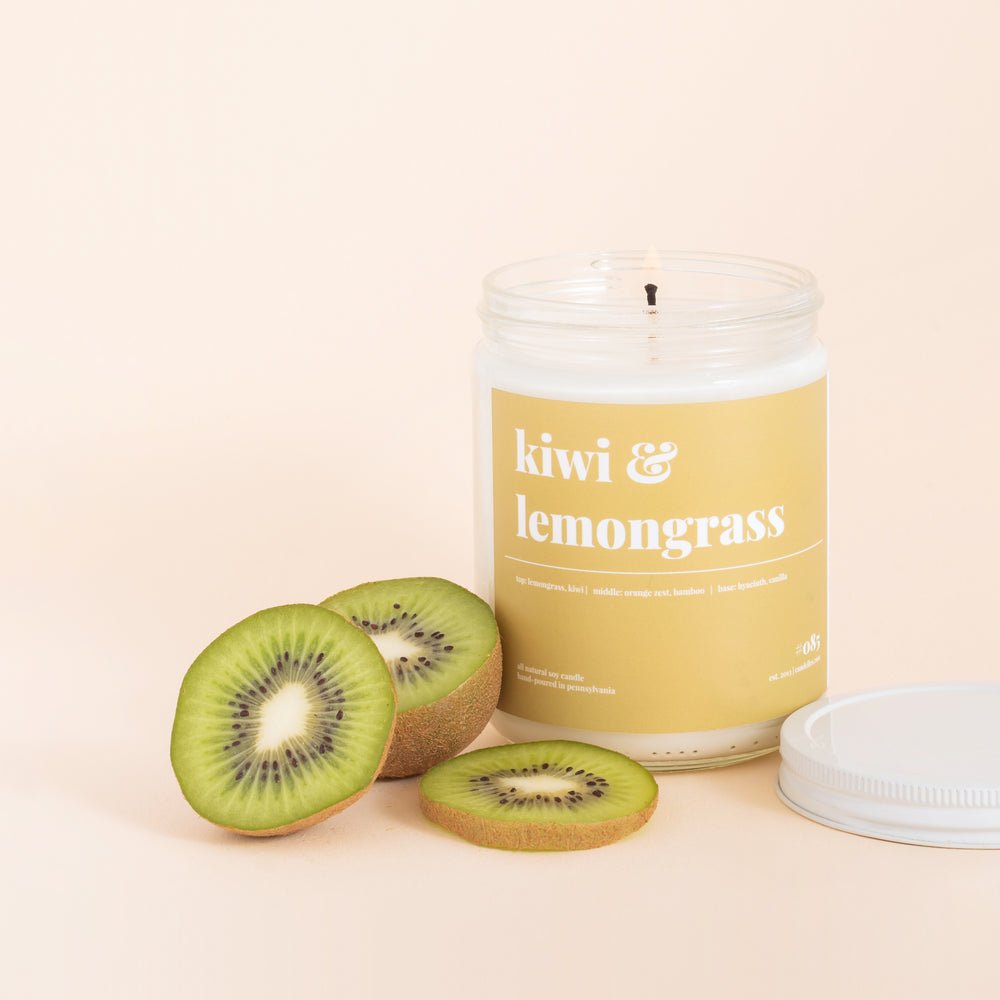 
            
                Load image into Gallery viewer, Kiwi and Lemongrass Soy Candle - Petite
            
        