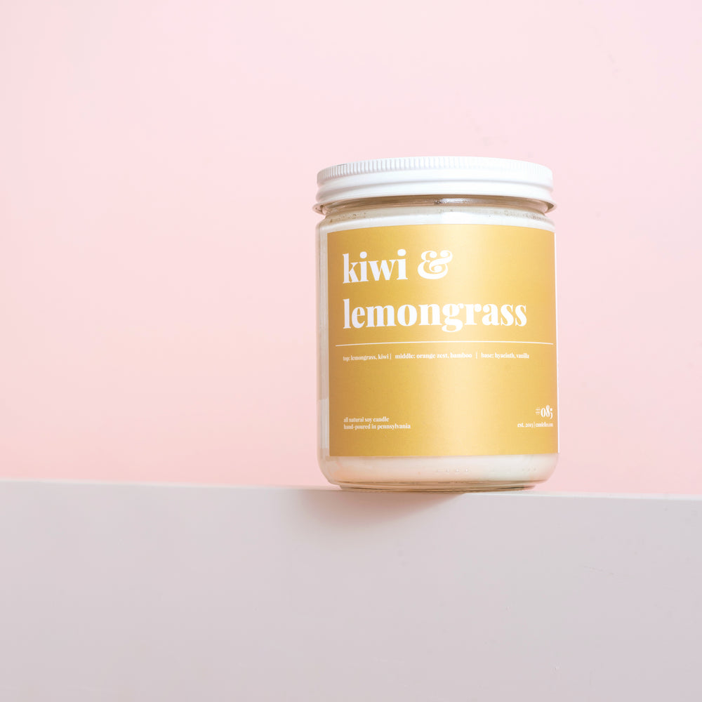 Kiwi and Lemongrass Soy Candle - Standard