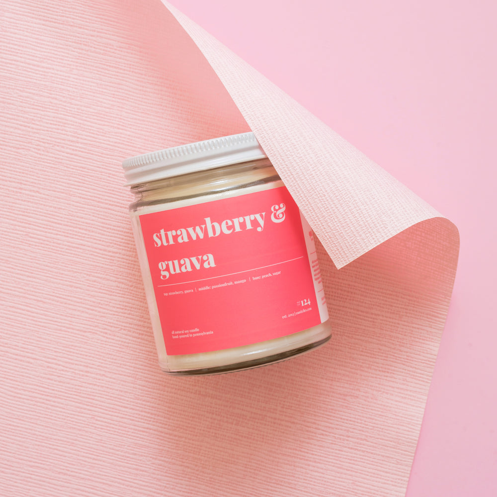 Strawberry and Guava Soy Candle - Petite