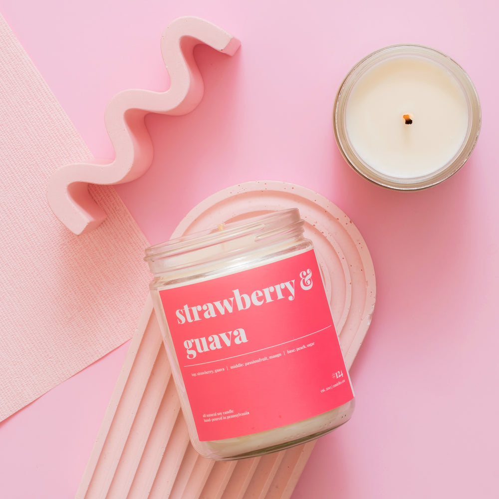 Strawberry and Guava Soy Candle - Standard