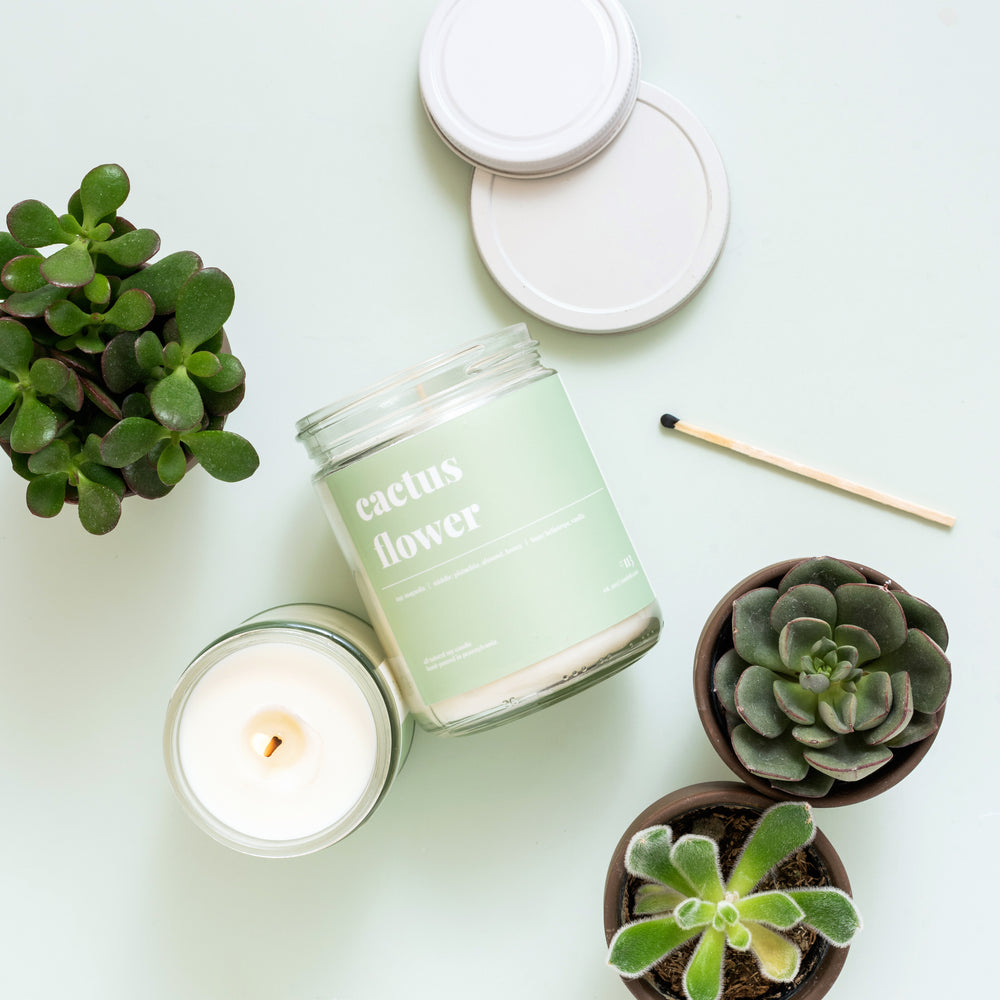 
            
                Load image into Gallery viewer, Cactus Flower Soy Candle - Standard
            
        