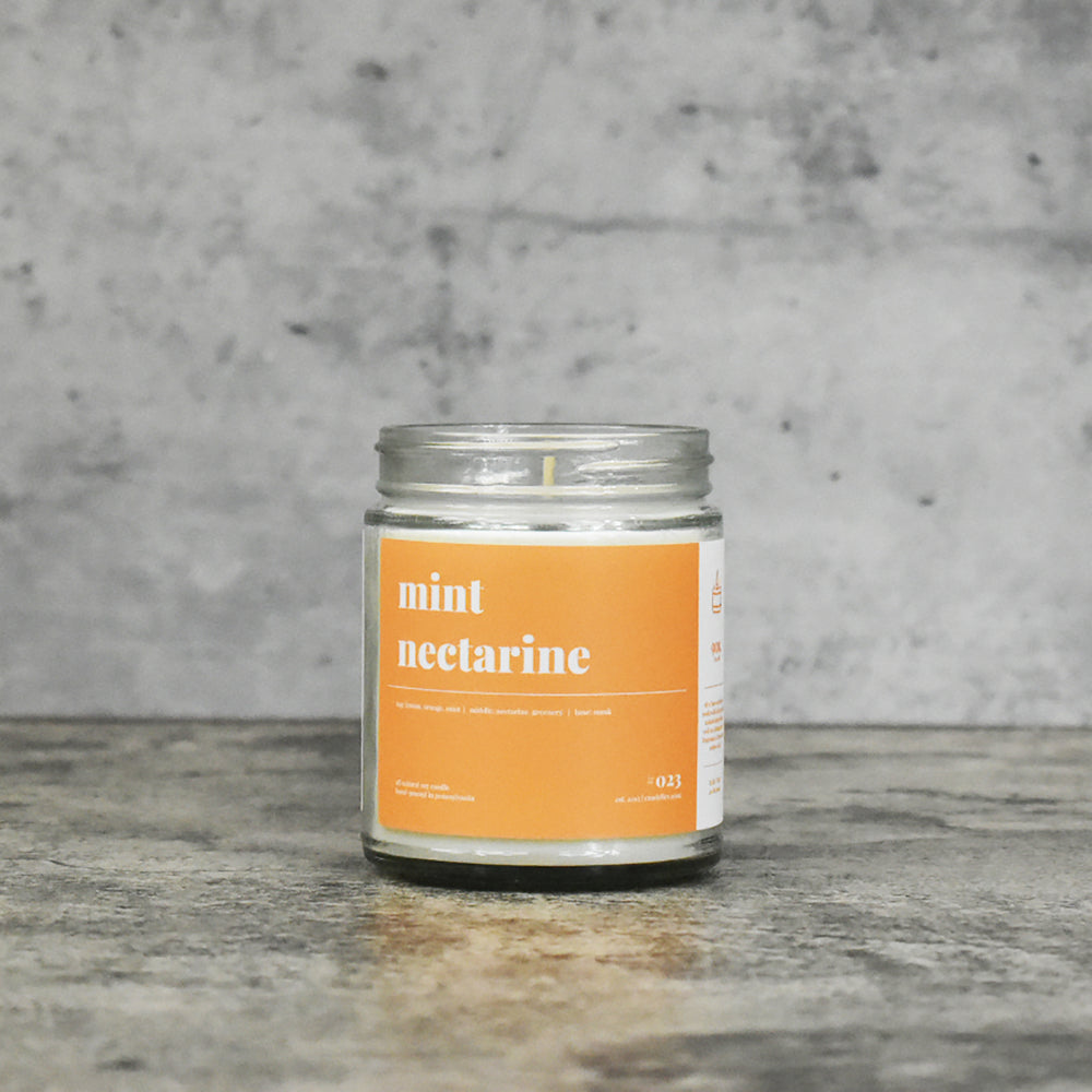 Mint Nectarine Soy Candle - Petite